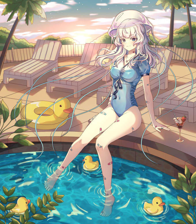 draw an amazing anime art illustration for you