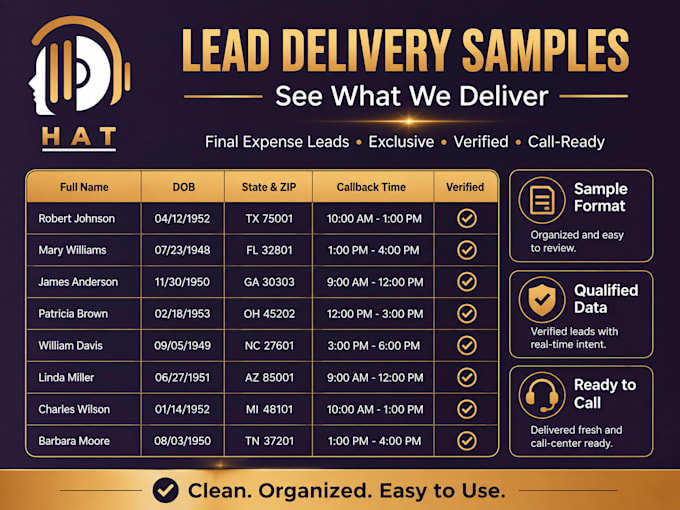 provide qualified final expense live transfers and leads