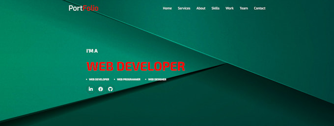 Develop a responsive website for you by using clean html, css, js code ...