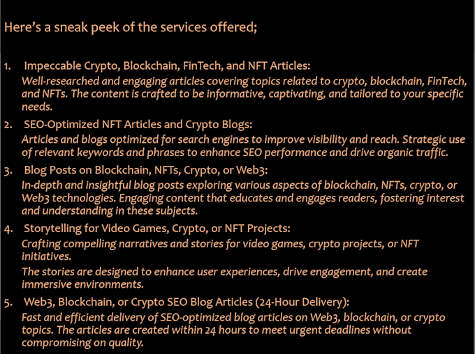 be your blockchain, crypto, nft, and defi writer