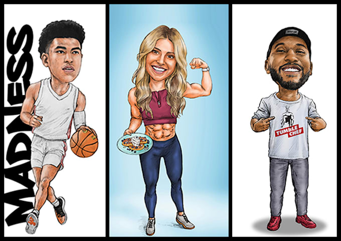 draw cool portrait cartoon caricature