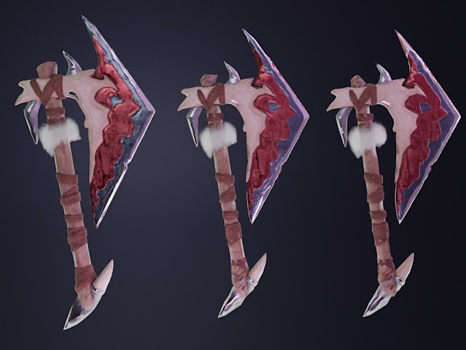 create a stylized 3d game assets and weapons