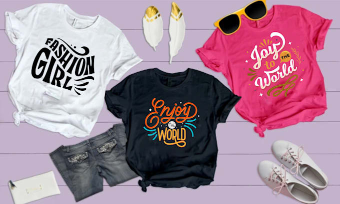 Do custom minimalist typography t shirt design by Irinjahan_77 | Fiverr
