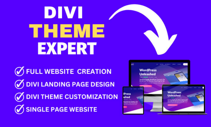 Create divi wordpress website or divi landing page design by Imdadd wp