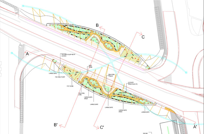 draw architectural 2d site plan from google map