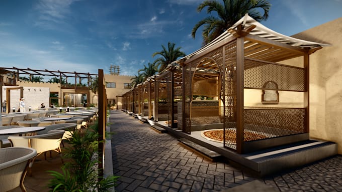 design outdoor restaurant and cafe