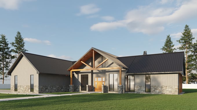 create an architectural 3d exterior or interior rendering