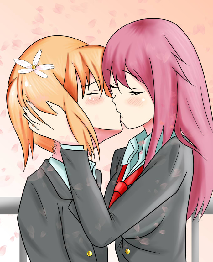 Draw a anime couple fan art by Oscolors Fiverr
