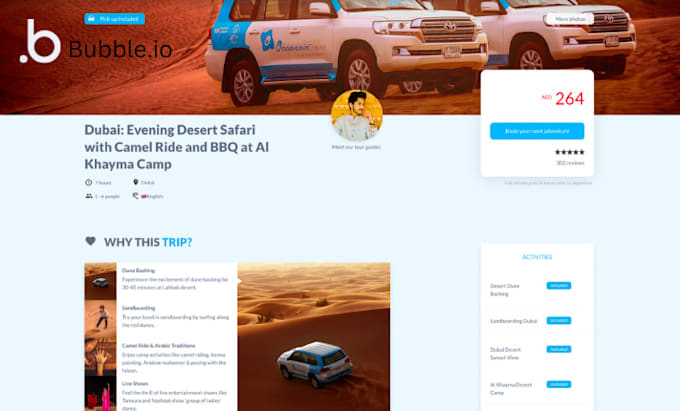 develop your website, app, or forms in bubble io