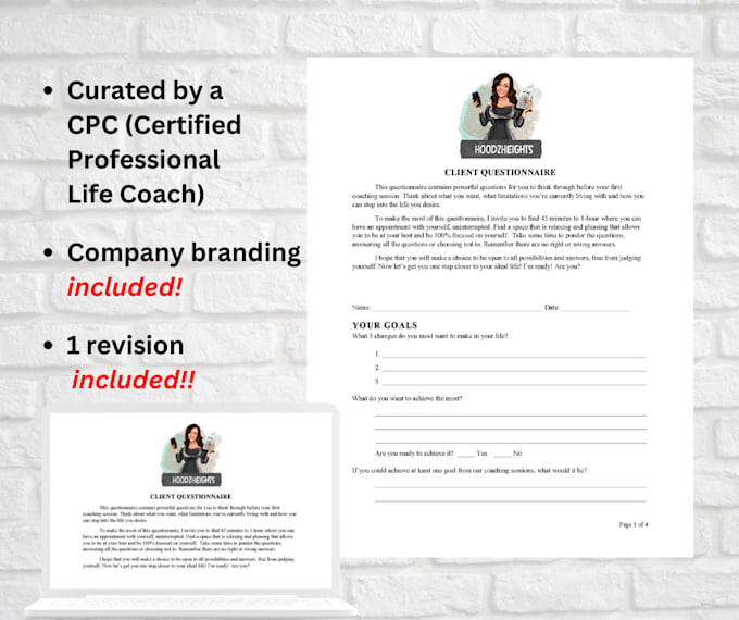 create a custom form for life coaching
