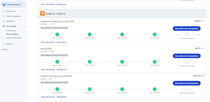 do bookkeeping and reconciliation in wave