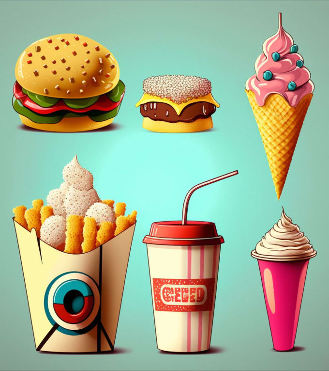 create-food-pop-art-by-velverst-fiverr