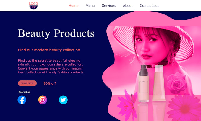 design website header, banner, hero, or slider image
