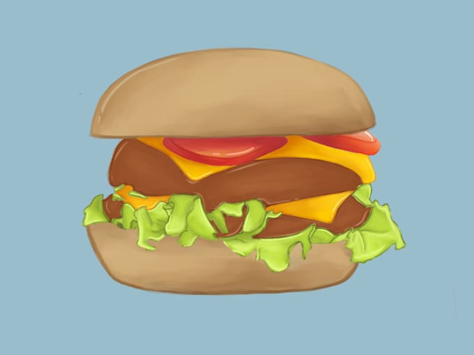 draw food illustration for you