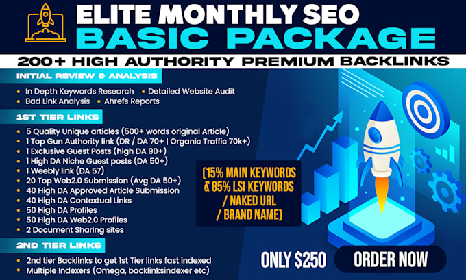Our agency will do monthly SEO high da backlinks service package with white hat link building - Image 3