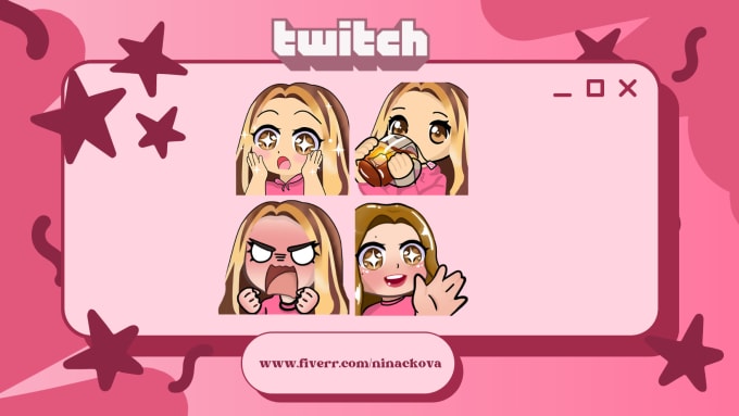 custom original cute twitch emotes