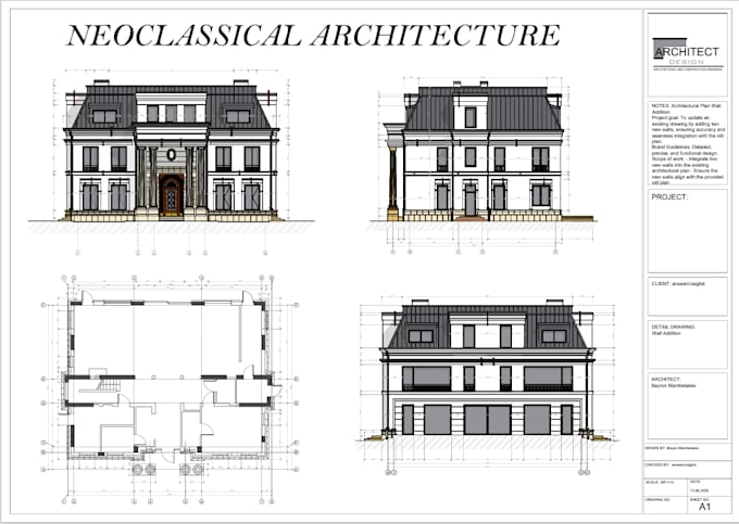 be your architect for 2d floor plan, house plans and autocad drawings
