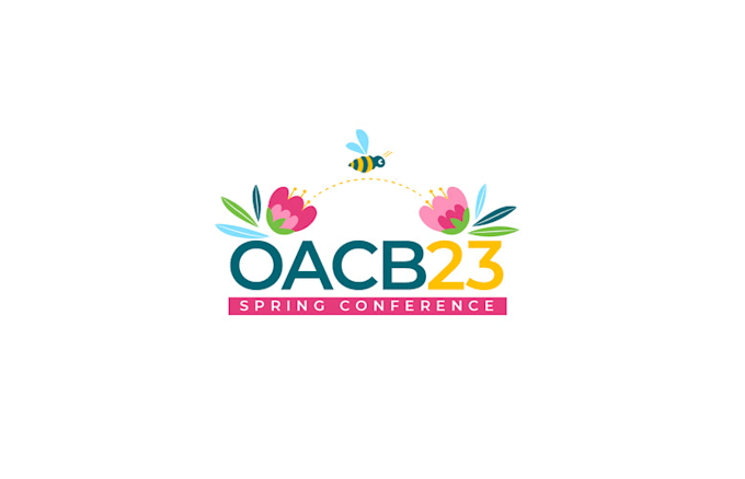 wonderful and beautiful bee two flowers logo