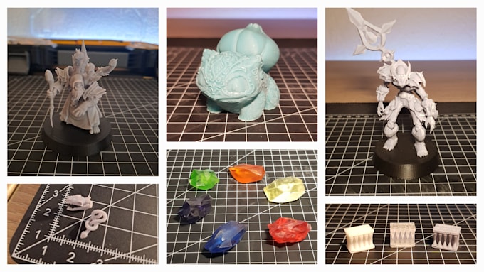 3d print your models with resin or pla in a very good quality