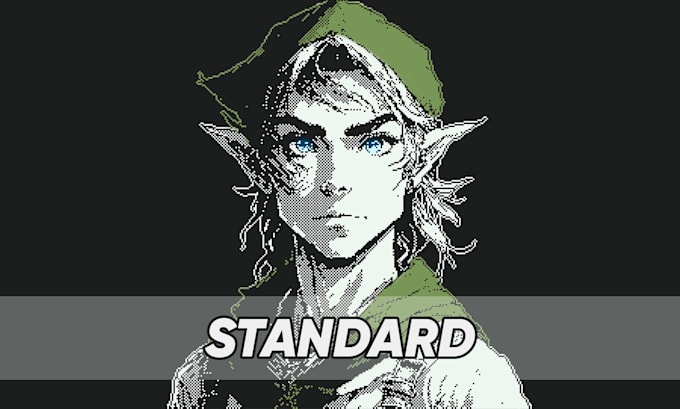 draw and design an original character for you in pixel art