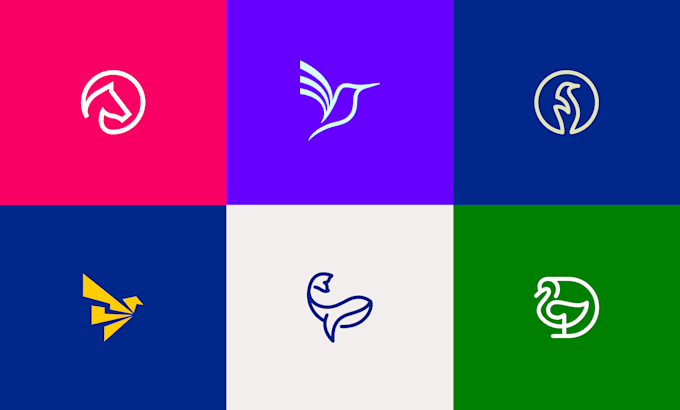 design a flat bird or animal logo