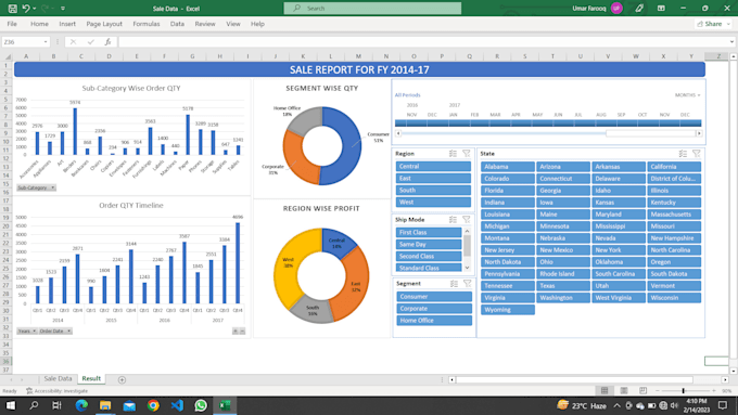 Do excel data analysis and visualization by Umar_00007 | Fiverr