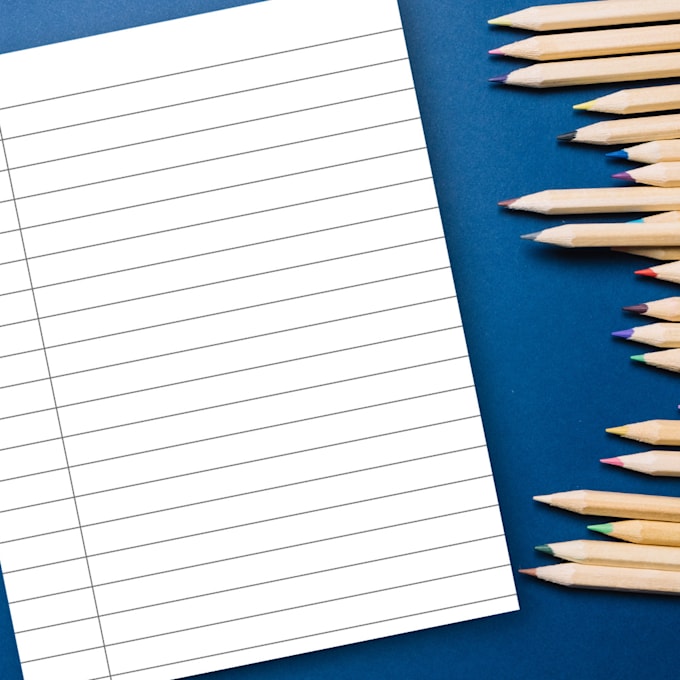 create a notebook cover and lined pages for KDP