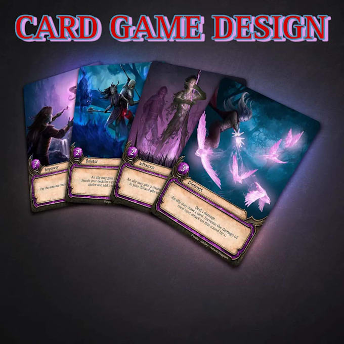 Design card game, card game art, full box, board game box and card illustration by Hazel_dian