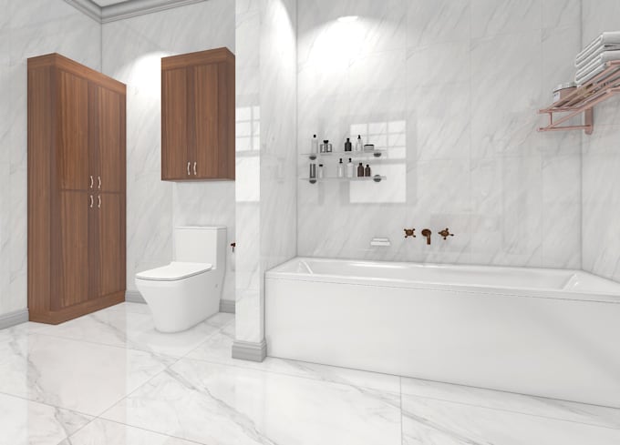 make bathroom design and washroom design in 3d