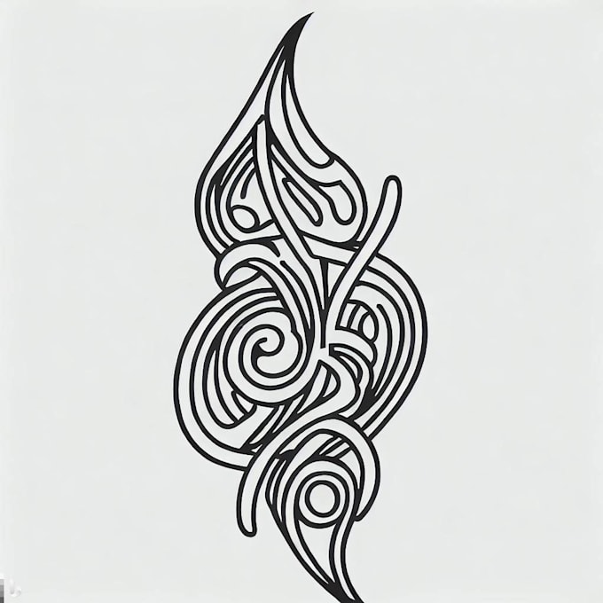 Make you a original line art tattoo design by Flamephant | Fiverr