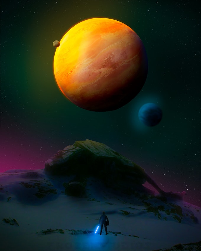 Create digital art using adobe photoshop by Frozenstudios | Fiverr