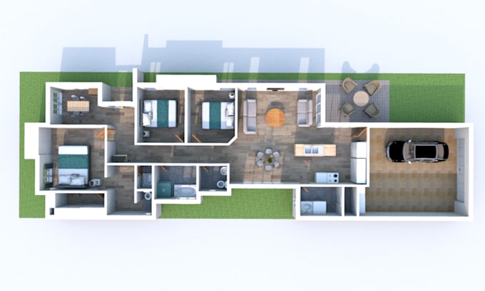 create 3d floor plans and rendering