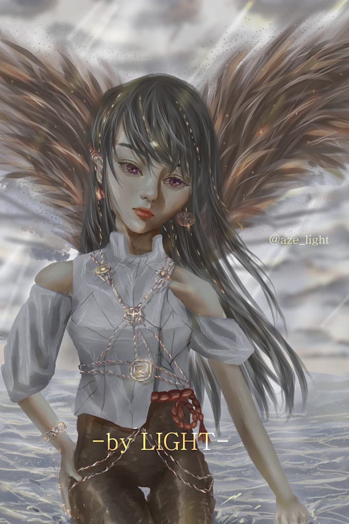 semi realism digital painting for you