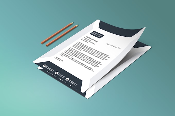 do professional letterhead design with editable file