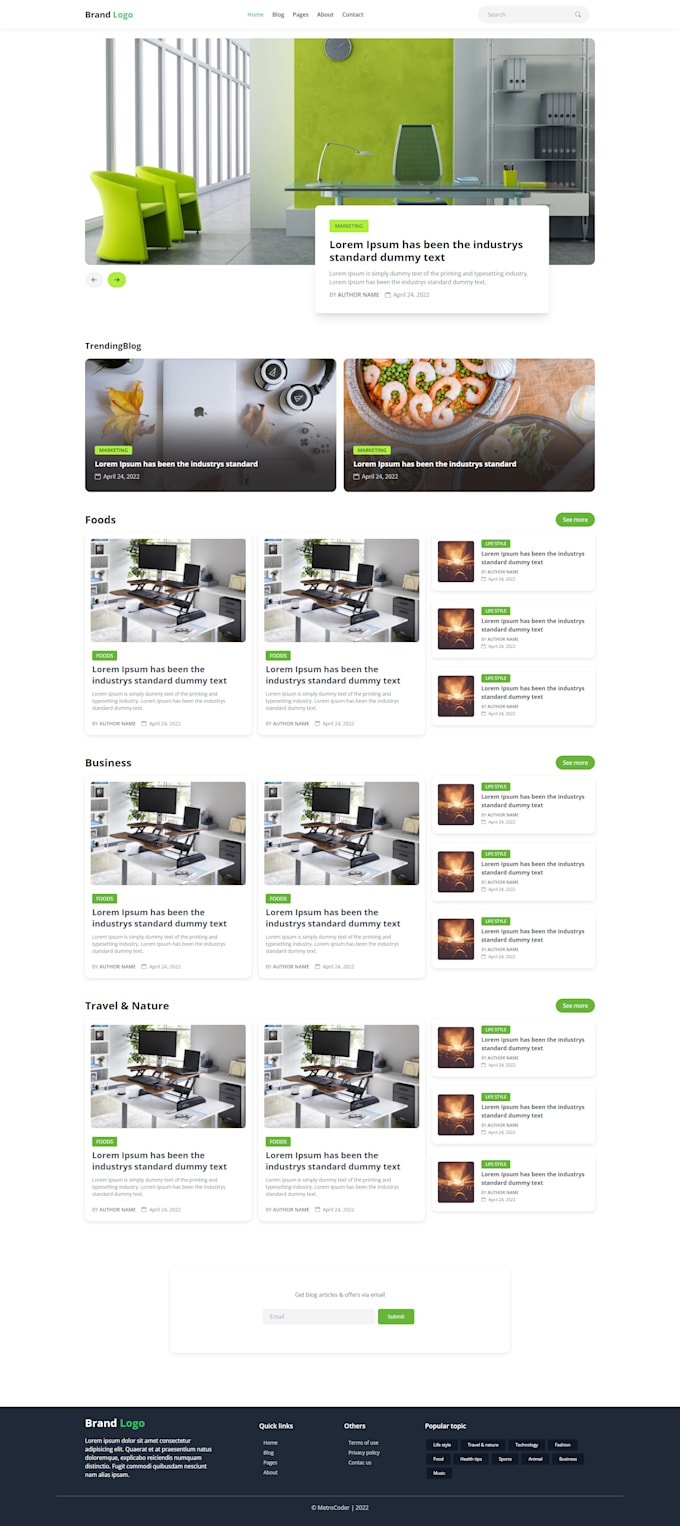 Create a high converting nextjs landing page by Metrocoder | Fiverr