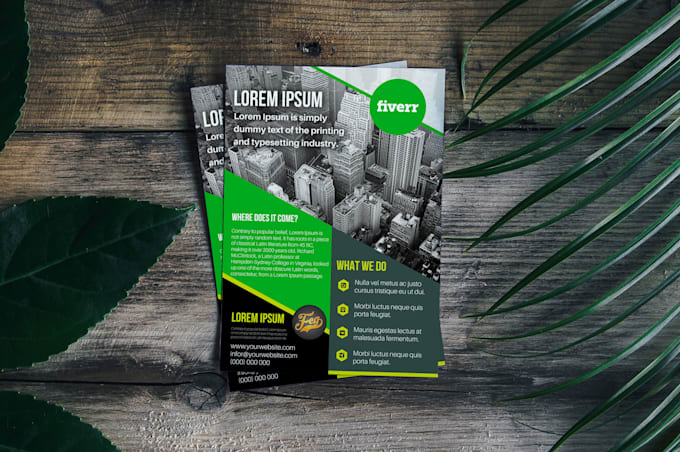 design a flyer, bifold, trifold, brochure, poster or leaflet
