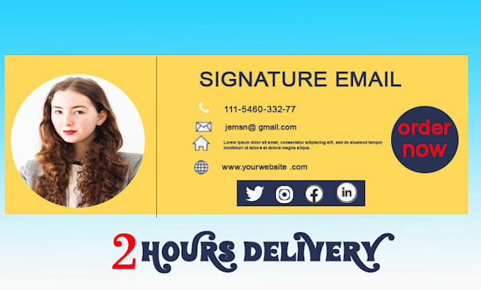 make clickable HTML email signature for outlook, gmail, etc