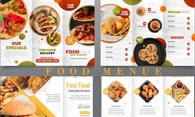design bifold,  trifold broachers, banners ,leaflets ,menu and flyers