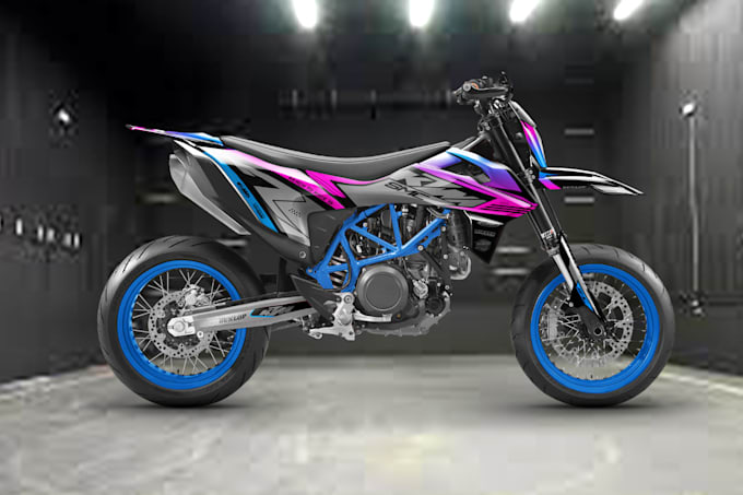 make graphics, print layouts and motorcycle mockups