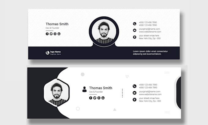 Design modern html email signature for outlook, gmail, apple and etc by ...