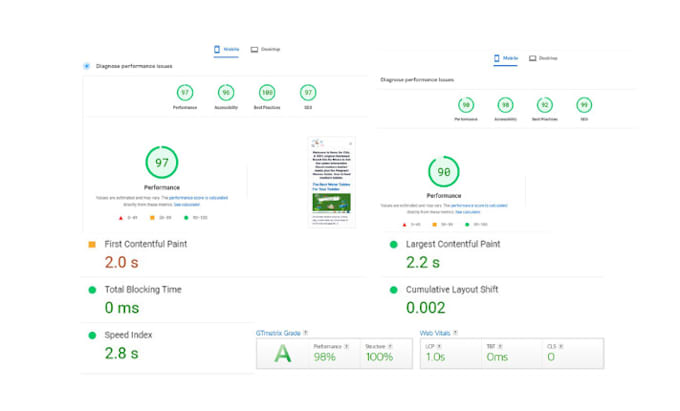 improve core web vitals and wordpress page speed issues