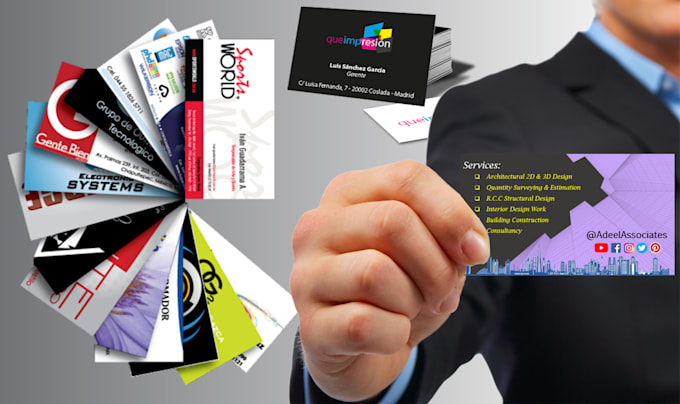 design unique business card with two ideas