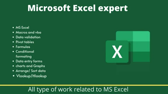 Handle excel formula macro vba chart sheet automation by A7med7at | Fiverr