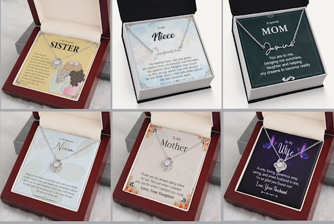 make shine on, jewelry and custome message card
