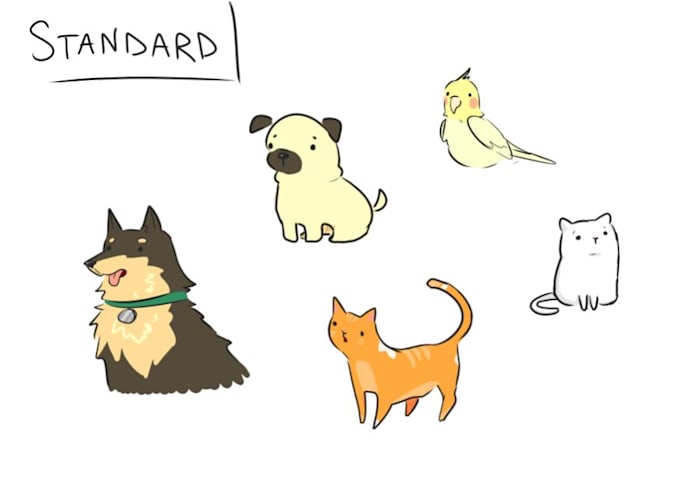 draw your pet in a cute simple style