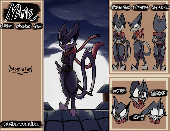 create a ref sheet of your furry
