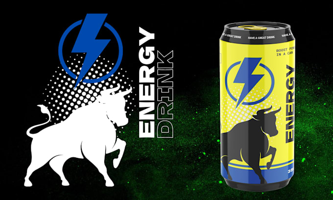 design your energy drink or beer label and packaging