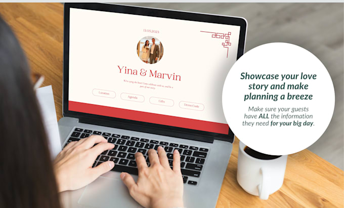 design your beautiful wedding website on canva