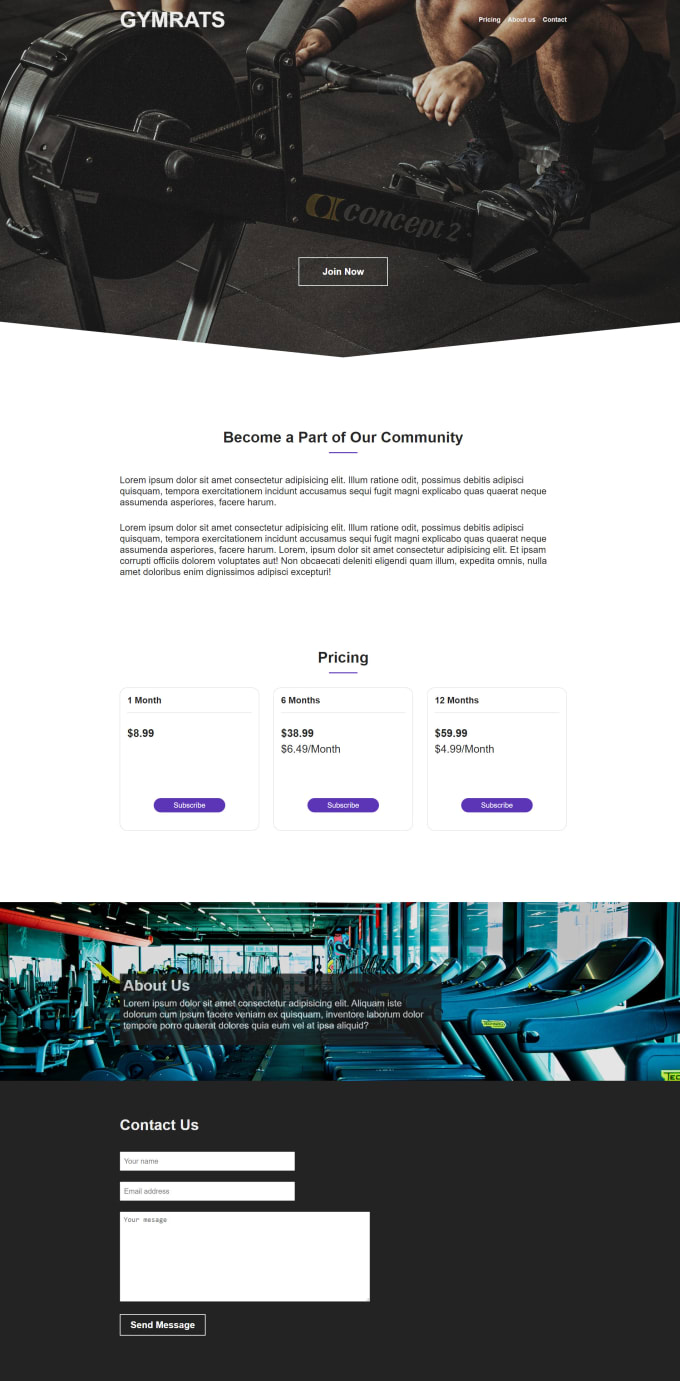 Create a responsive single page website using html, css and javascript ...