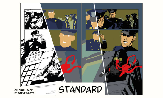 flat color your illustration or comic page